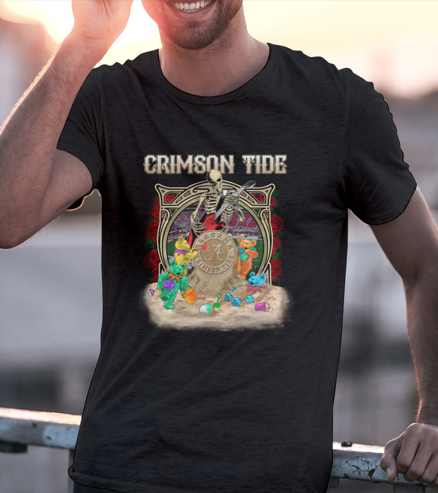 Crimson Tide Alabama Ncaa 1 Grateful Dead Bears T-Shirt