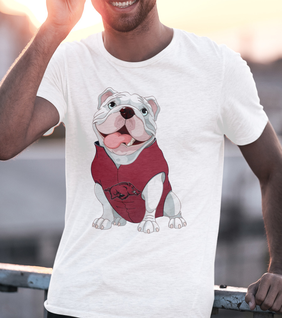 Arkansas Razorbacks Bulldog In Hog T-Shirt