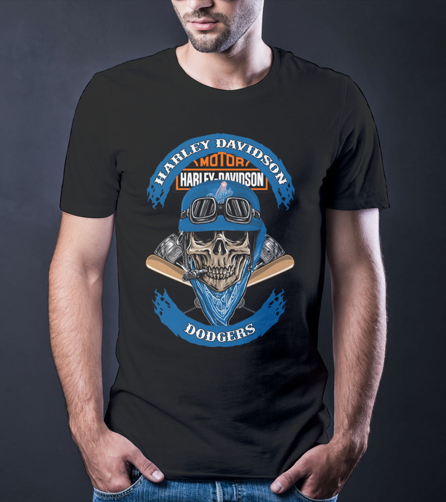 Harley Davidson Motorcyles Dodgers 96 Mlb Lad T-Shirt