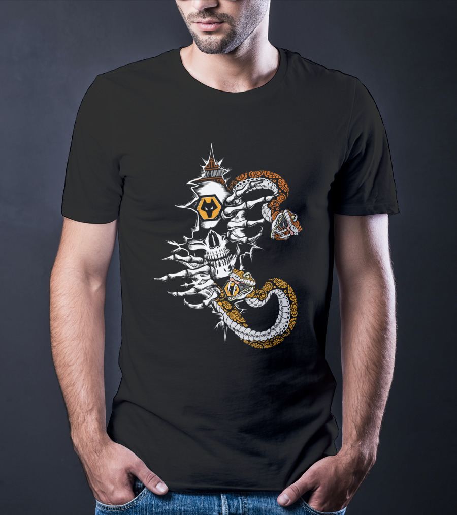 Skull Snake Wolverhampton Wanderers Badge T-Shirt