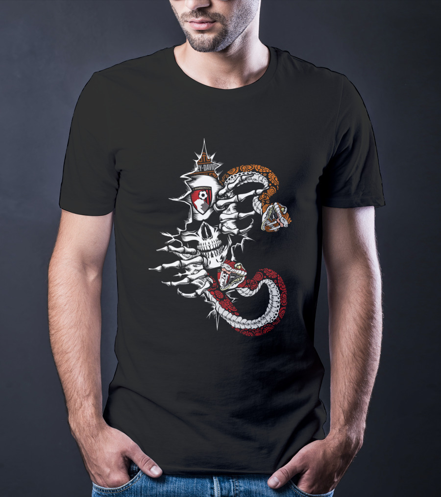 Afcb Skull Snake Skeleton Badge T-Shirt