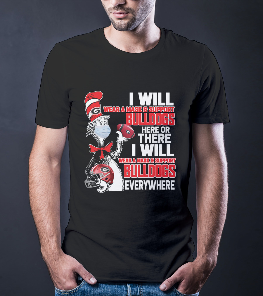 I Will Wear A Mask And Support Bulldogs Everywhere T-Shirt