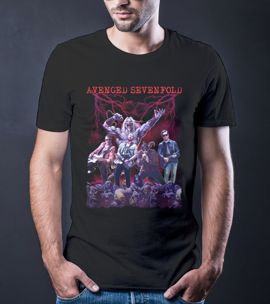 Avenged Sevenfold Thunderous Rock Performance With Zombie Horde T-Shirt