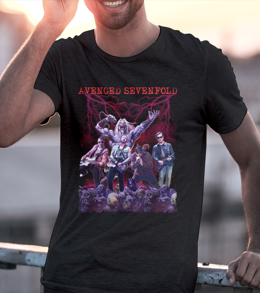 Avenged Sevenfold Thunderous Rock Performance With Zombie Horde T-Shirt