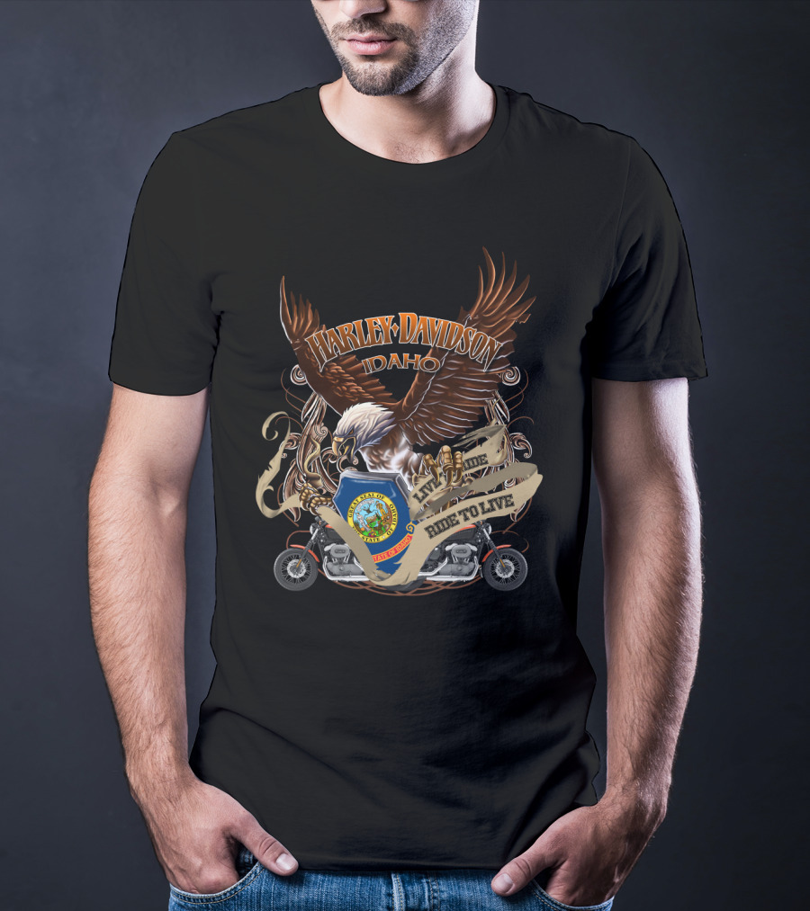 Harley Davidson Idaho Live To Ride Ride To Live 133 T-Shirt