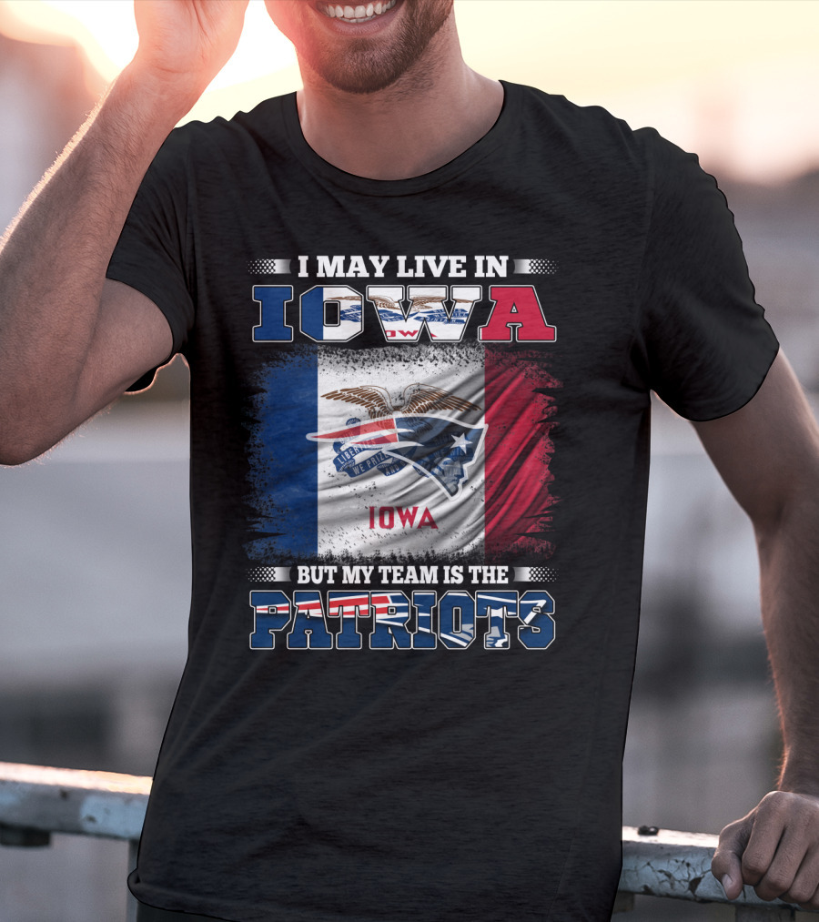 Iowa Residents Supporting The New England Patriots Flag T-Shirt