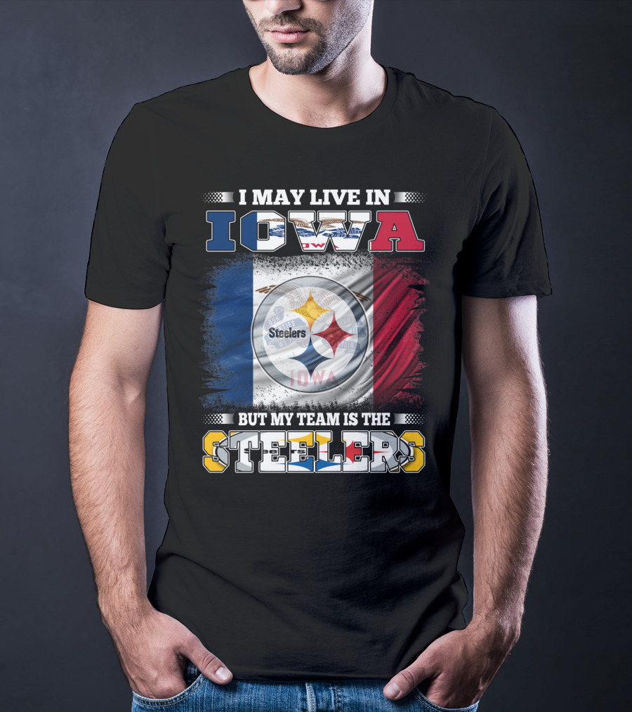 Iowa Resident Proudly Supporting Steelers With Team T-Shirt