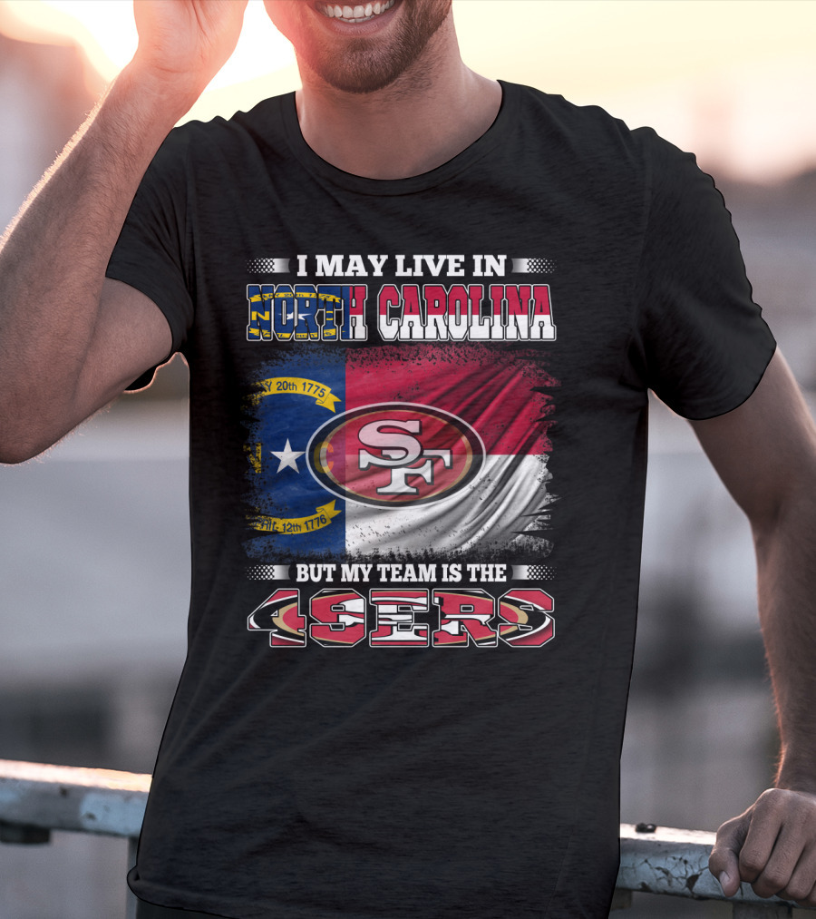 North Carolina Pride Meets 49ers Loyalty With State Flag And Team T-Shirt