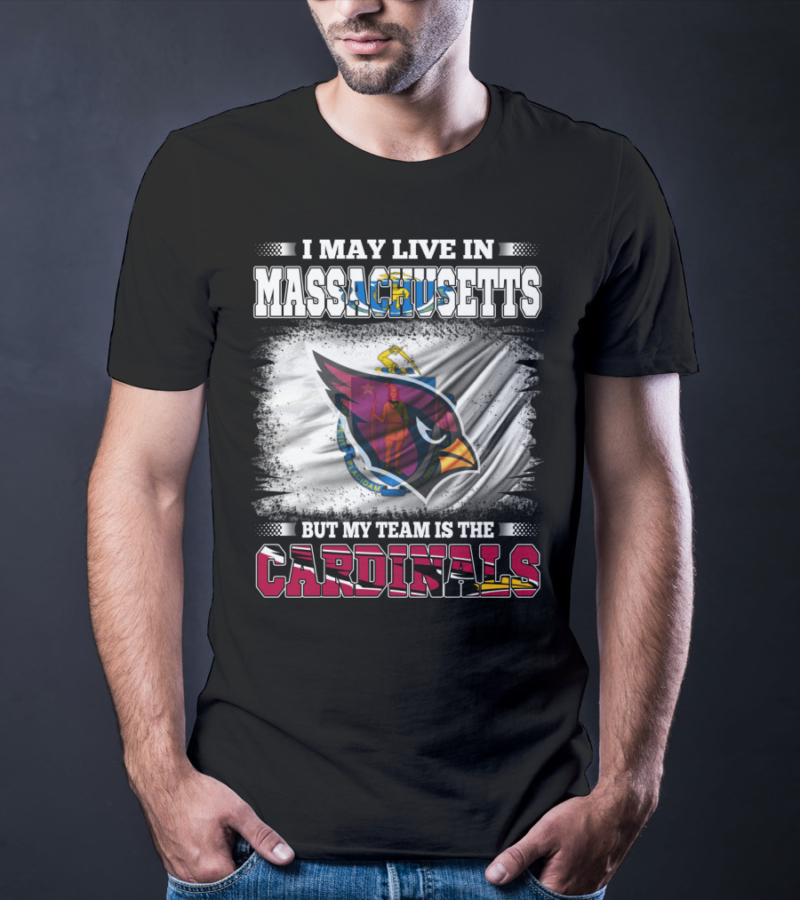 Massachusetts Resident Cardinals Supporter Sports Flag T-Shirt