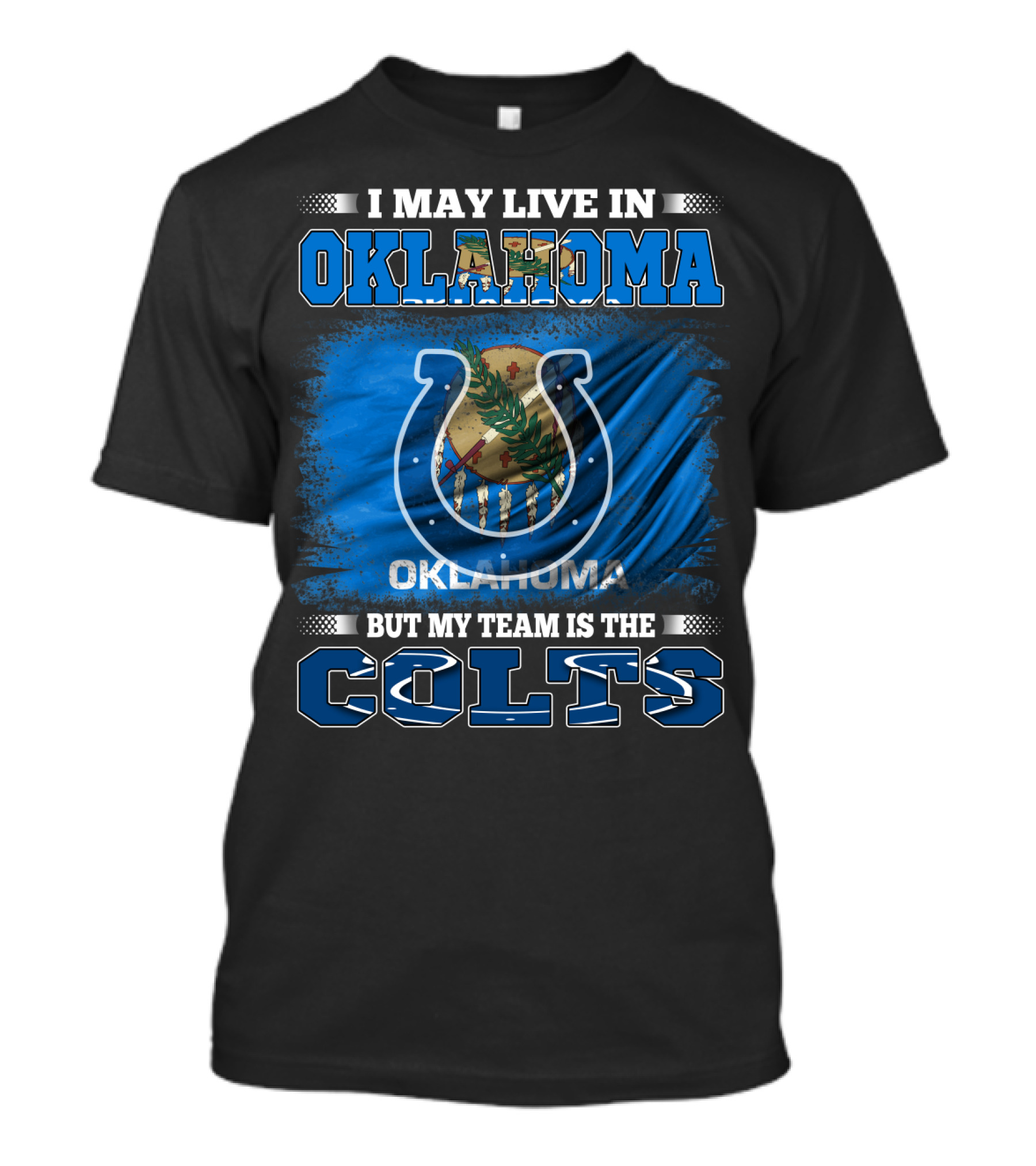 Oklahoma Loyalty Colts Fan Flag Pride T-Shirt