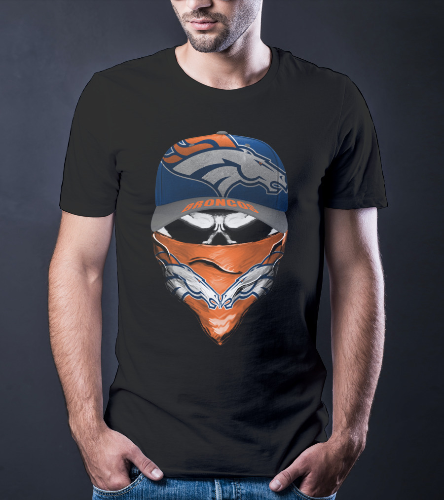 Denver Broncos Cap And Bandana With Team T-Shirt