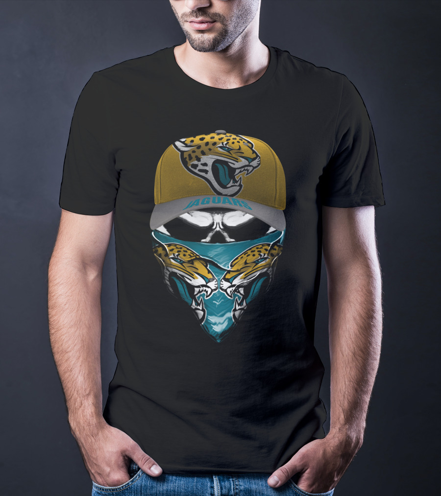 Jacksonville Jaguars Logo Cap And Bandana Combination T-Shirt
