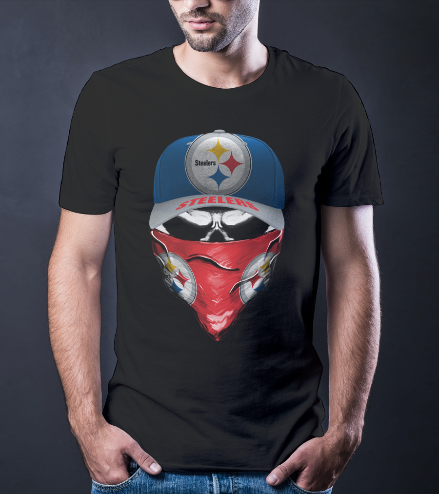 Pittsburgh Steelers Hat And Bandana T-Shirt