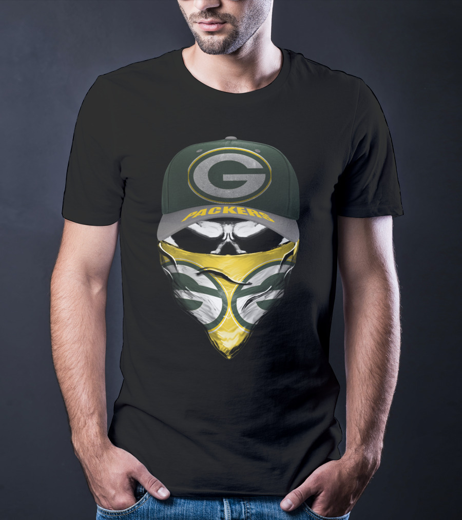 Green Bay Packers G Logo Cap And Bandana Combo T-Shirt