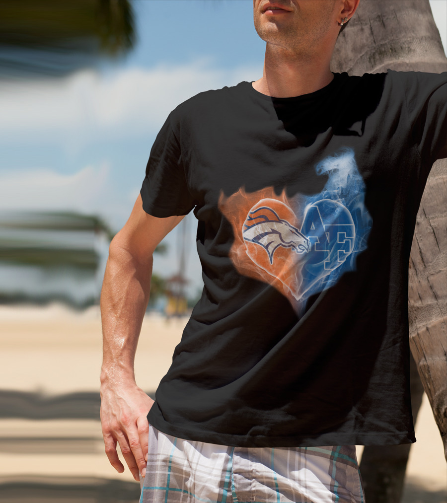 Broncos Air Force Falcons Heart T-Shirt