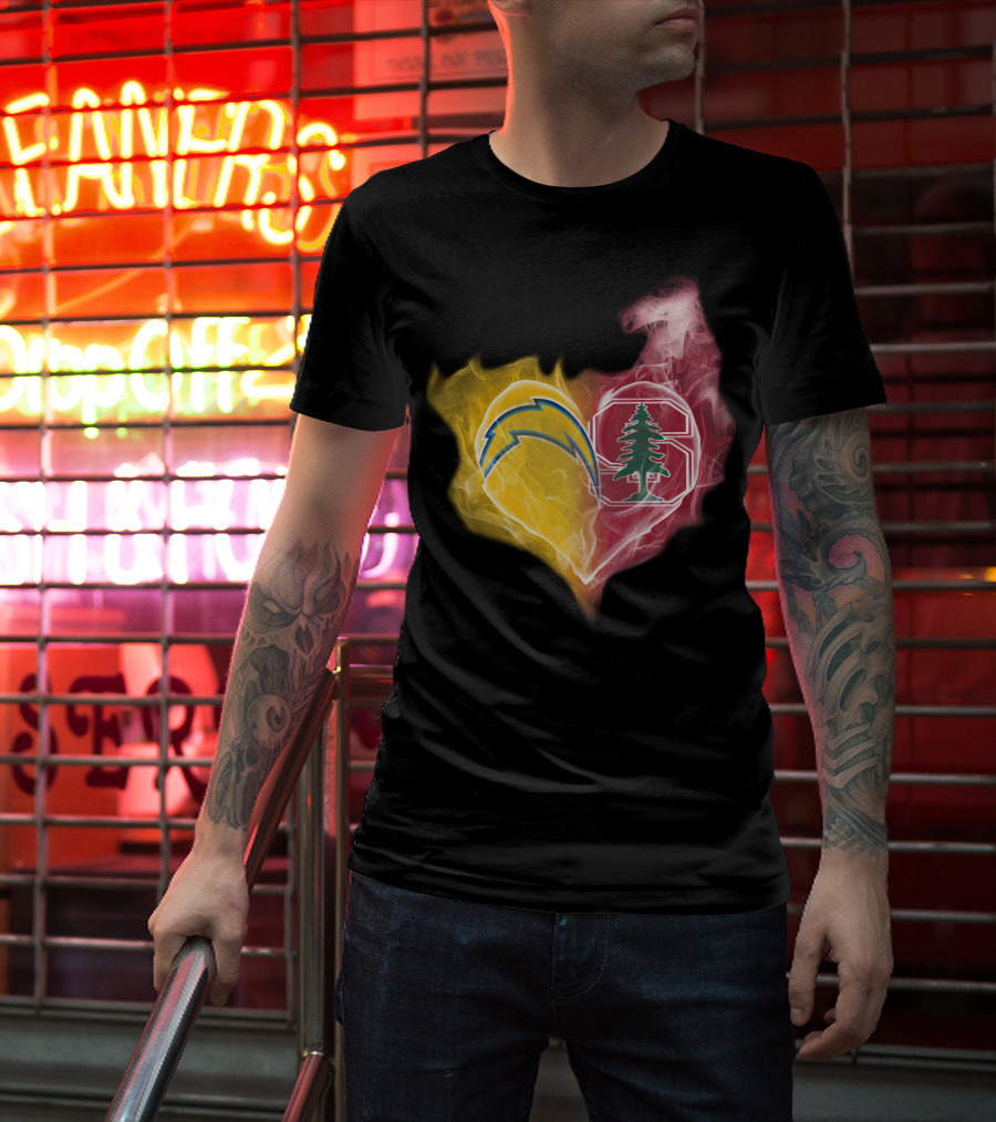 Chargers Heart Stanford Cardinal T-Shirt