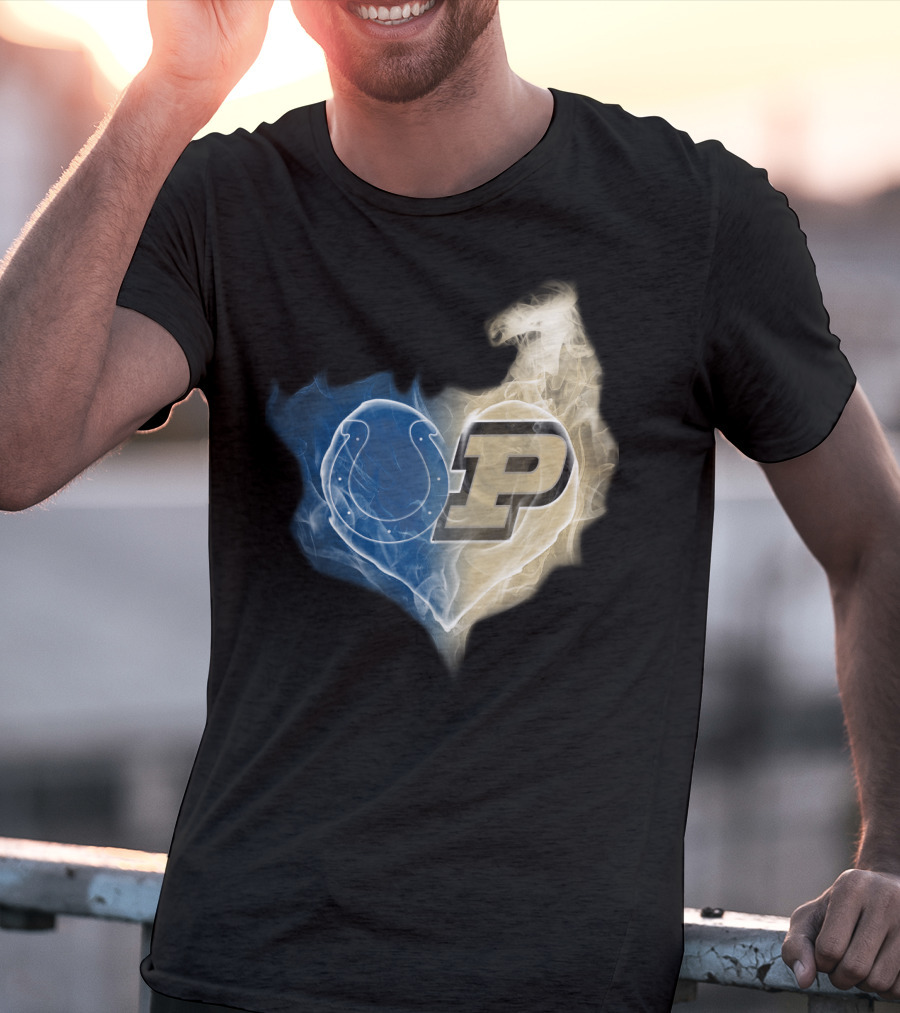 Colts Purdue Boilermakers Heart T-Shirt