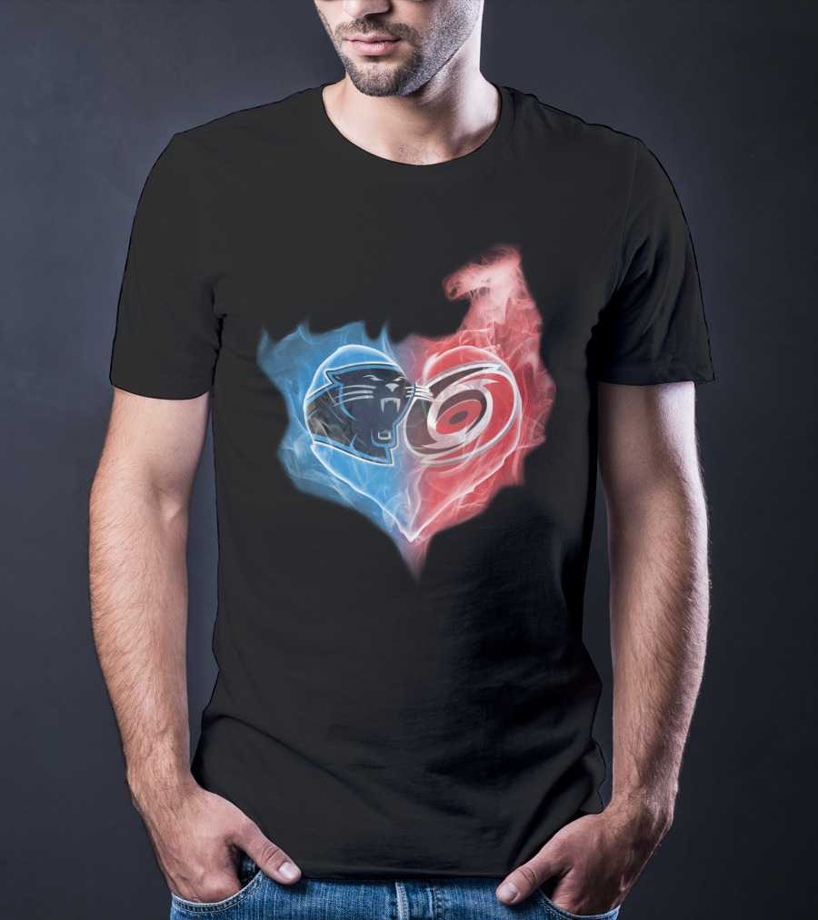 Panthers Hurricanes Heart Blend T-Shirt