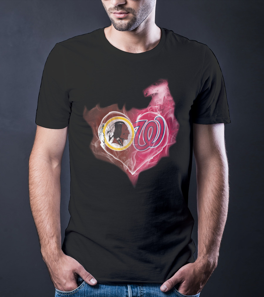 Redskins Nationals Heart Logo Fusion T-Shirt
