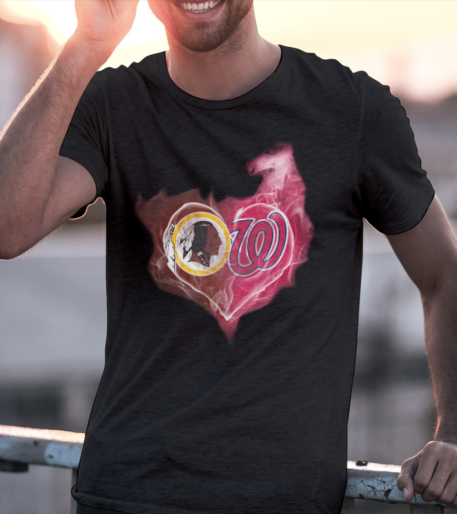 Redskins Nationals Heart Logo Fusion T-Shirt