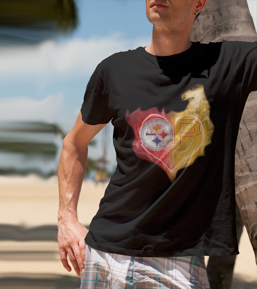 Steelers Pittsburgh Pirates Heart T-Shirt