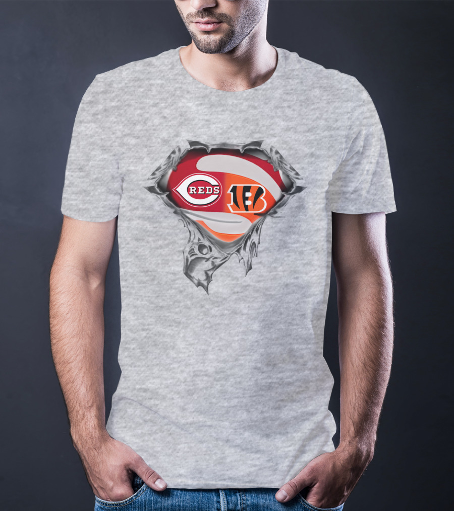 Cincinnati Reds Bengals Logo Mashup T-Shirt