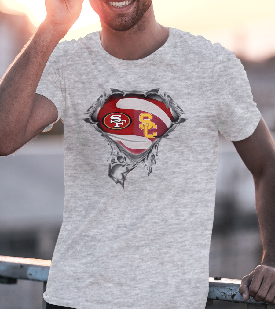 San Francisco 49ers Usc Trojans Crossover T-Shirt
