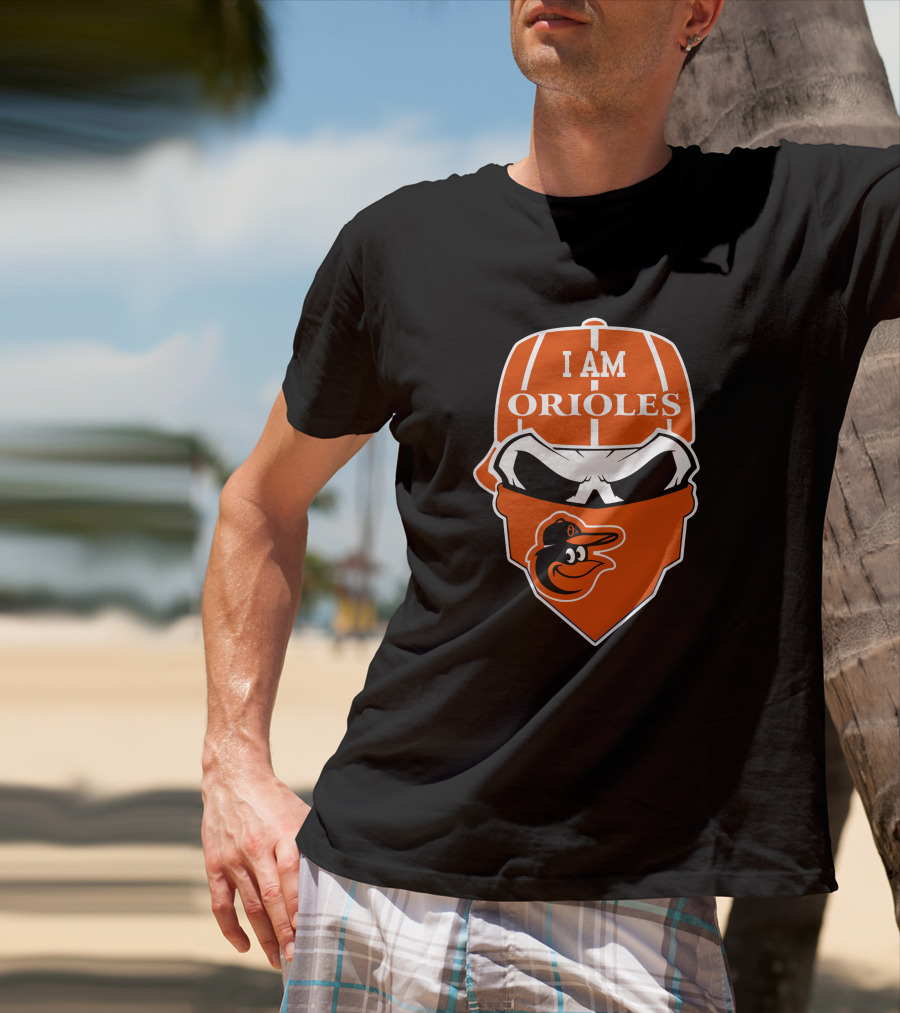 I Am Orioles Skull With Baltimore T-Shirt