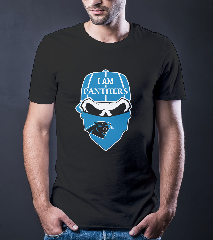 I Am Panthers Carolina Panthers Skull T-Shirt