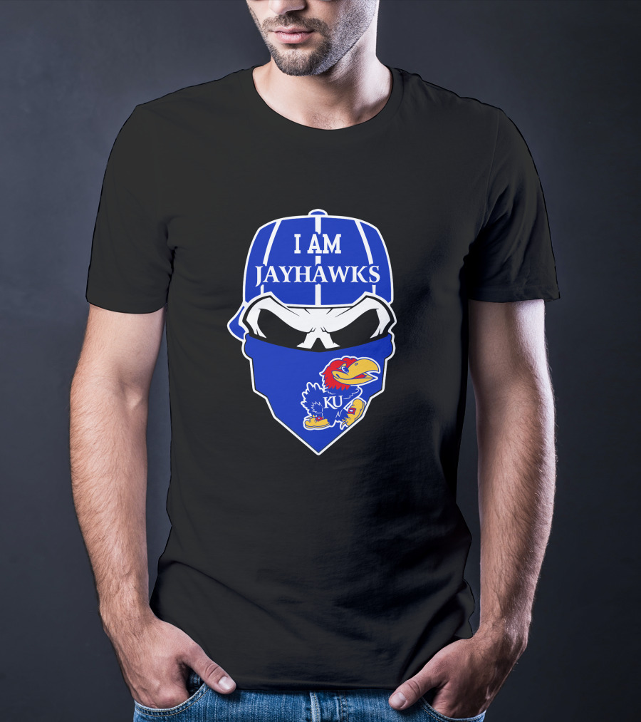 I Am Jayhawks Ku Kansas Jayhawks Skull T-Shirt