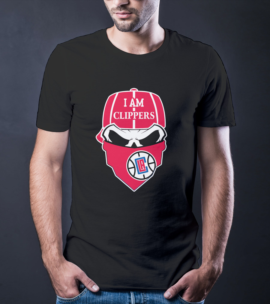I Am Clippers La Clippers Skull T-Shirt