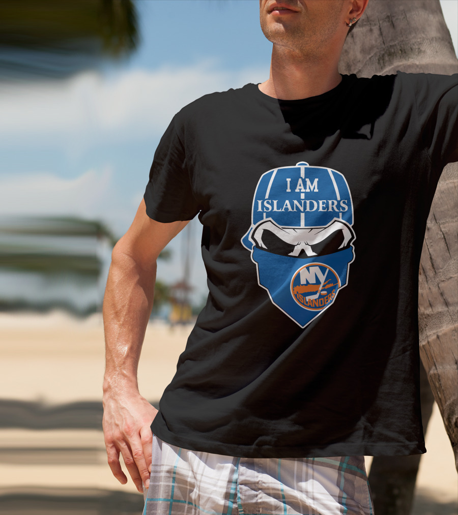 I Am New York Islanders Skull T-Shirt