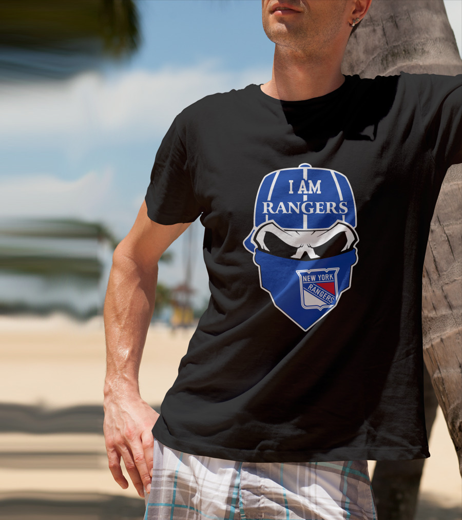 I Am Rangers New York Rangers Skull T-Shirt
