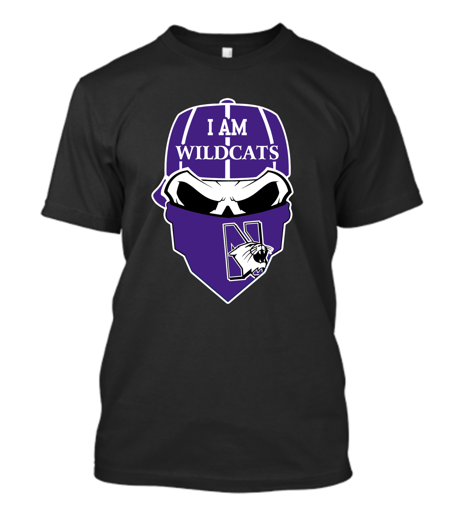 I Am Northwestern Wildcats Skull T-Shirt