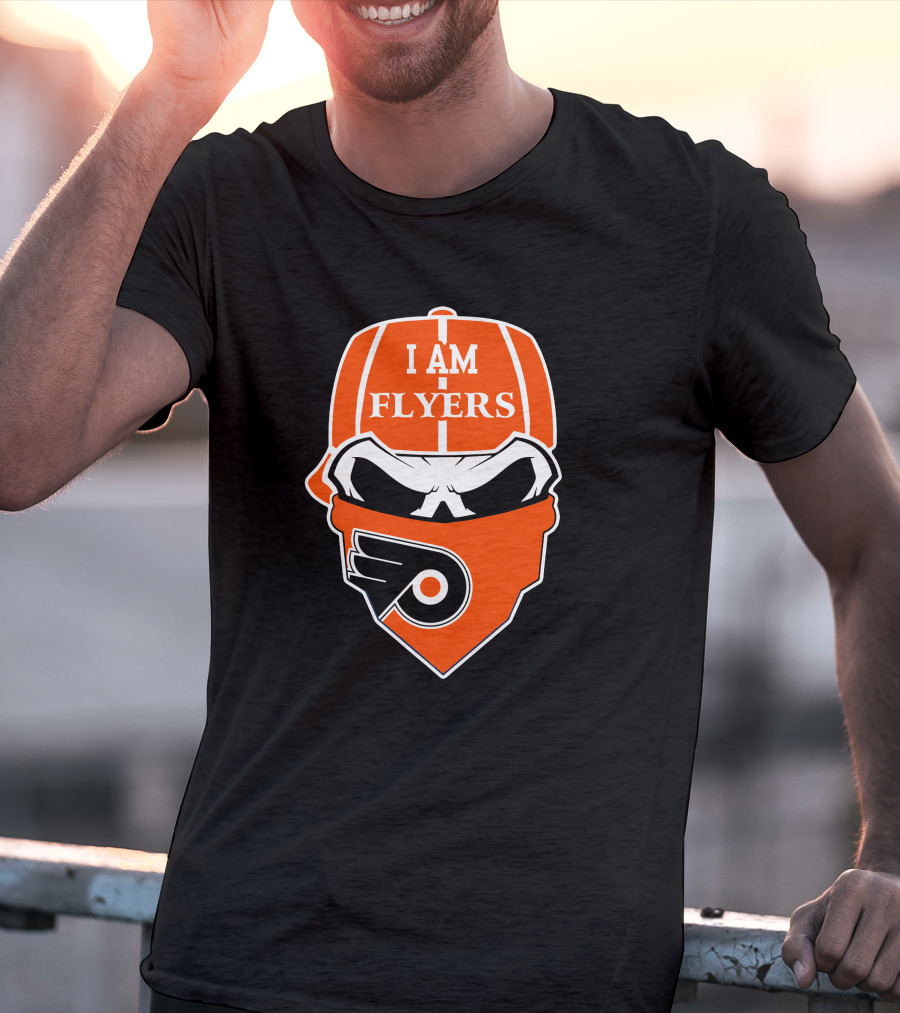 I Am Flyers Philadelphia Flyers Skull T-Shirt