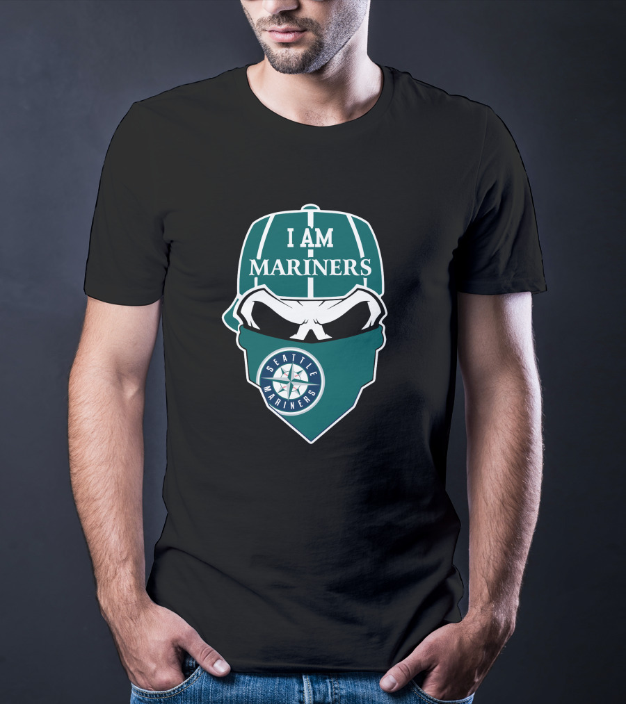 I Am Mariners Seattle Mariners Skull T-Shirt