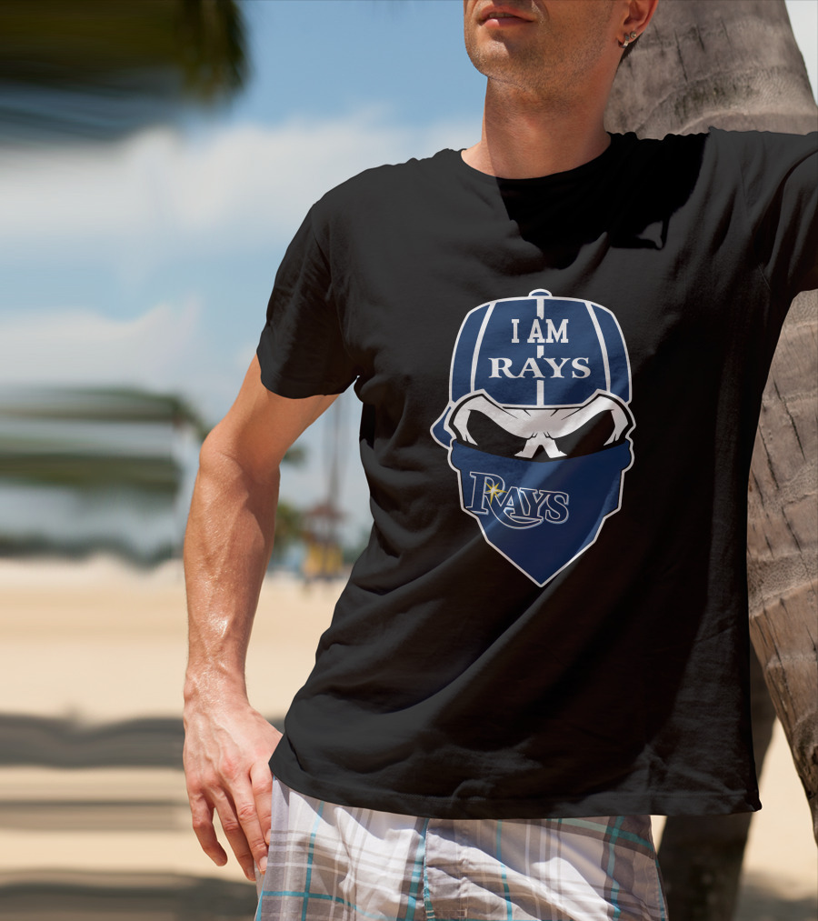 I Am Rays Tampa Bay Skull Mask Fan T-Shirt