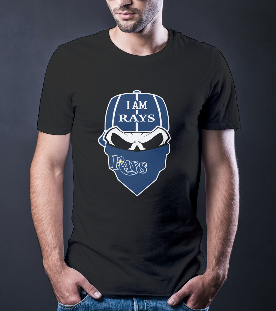 I Am Rays Tampa Bay Skull Mask Fan T-Shirt