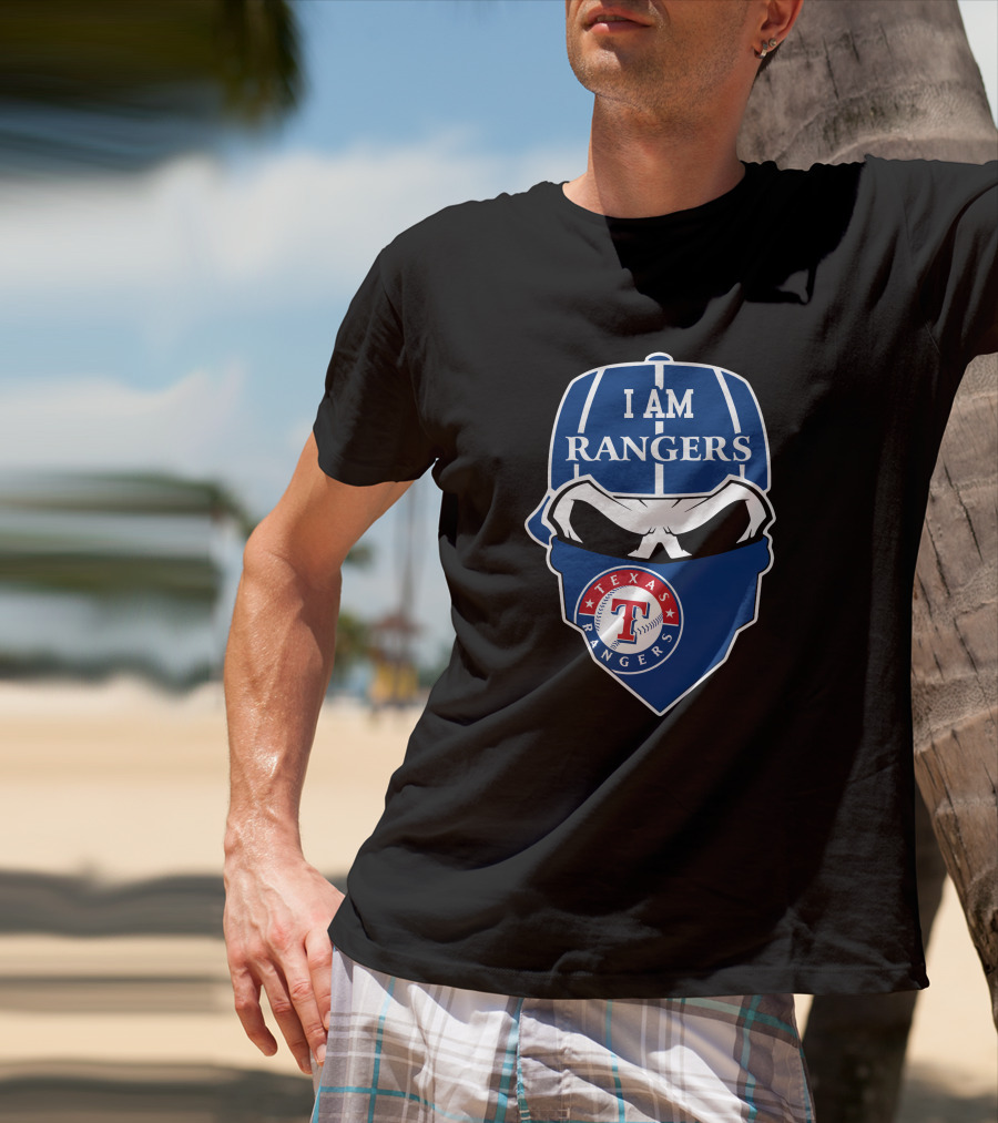 I Am Rangers Texas Rangers Skull T-Shirt