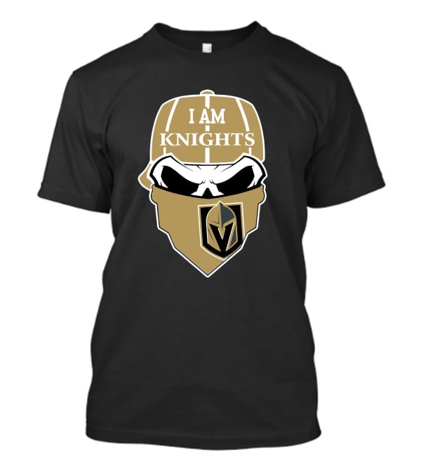 I Am Knights Vegas Golden Knights Skull T-Shirt