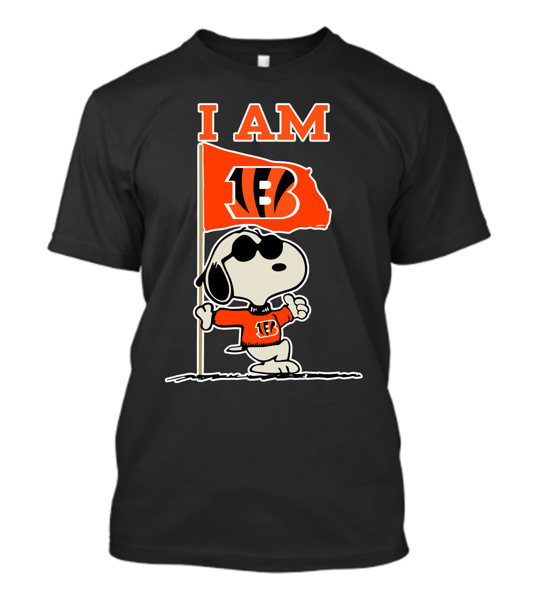 I Am Cincinnati Bengals Snoopy Flag T-Shirt