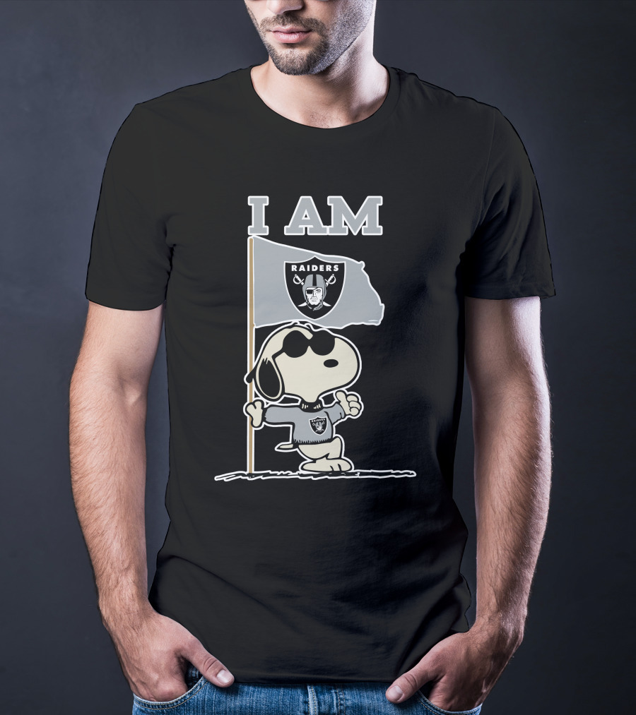 I Am Las Vegas Raiders Snoopy Flag T-Shirt