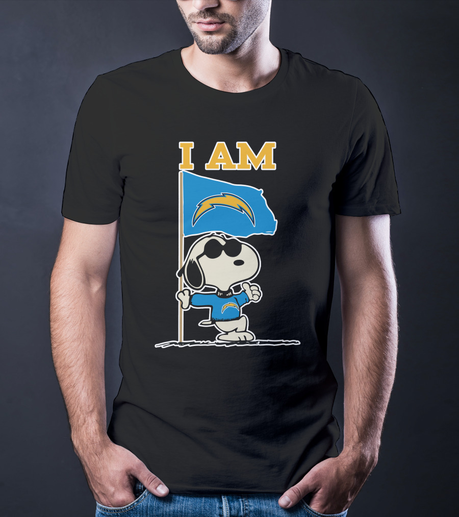 I Am Los Angeles Chargers Snoopy T-Shirt