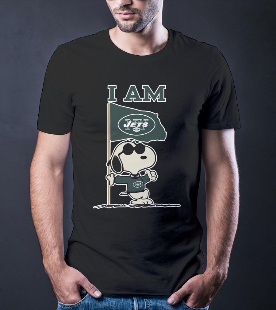 I Am Jets Snoopy New York Jets Flag T-Shirt