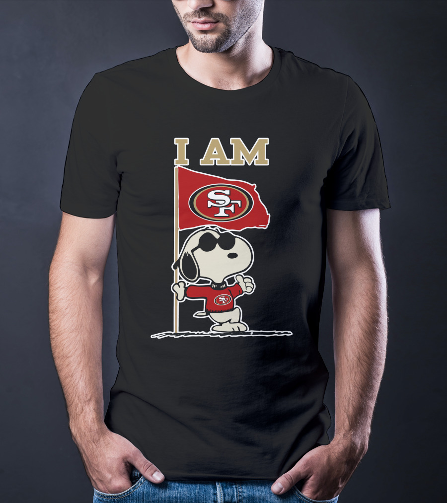 I Am San Francisco 49ers Snoopy Flag T-Shirt
