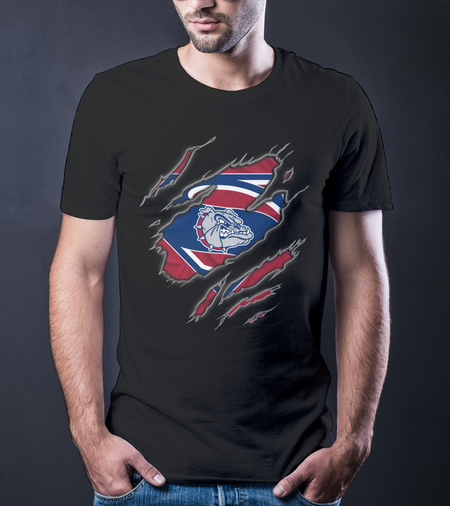 Gonzaga Bulldogs Logo Bold Superman-Inspired T-Shirt