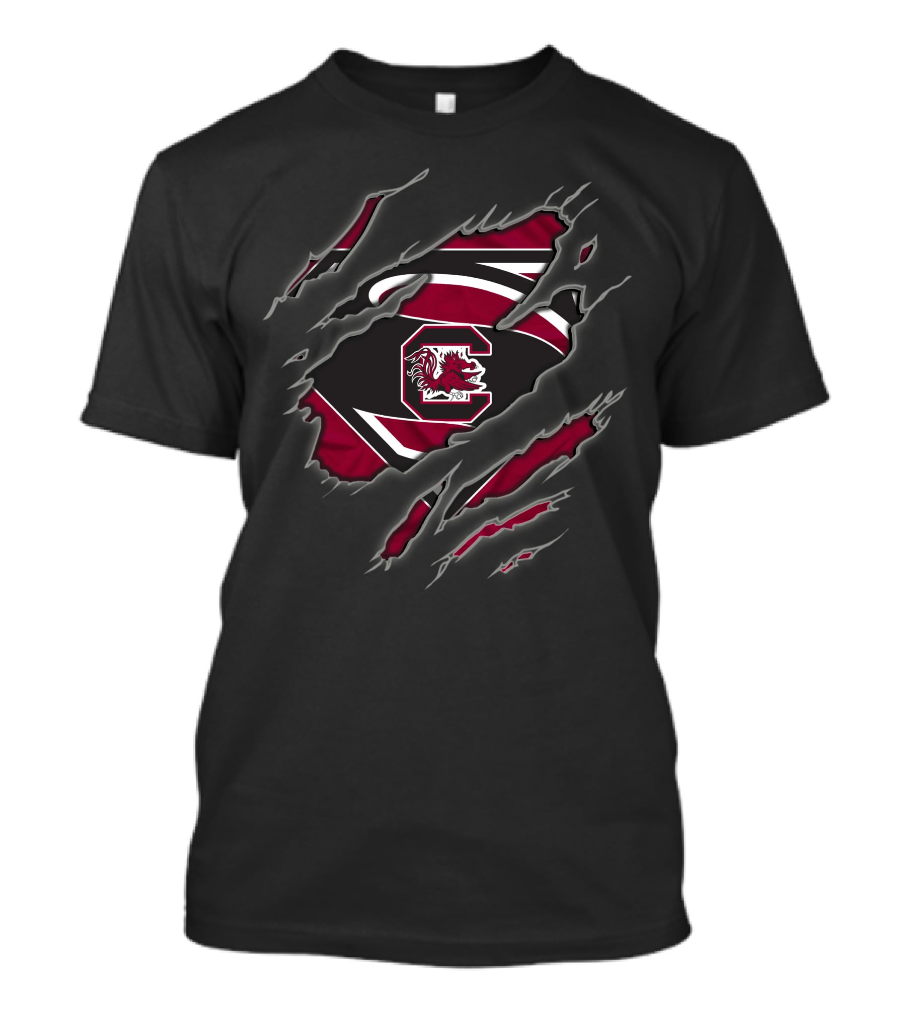 South Carolina Gamecocks Superman Logo Claw Marks T-Shirt