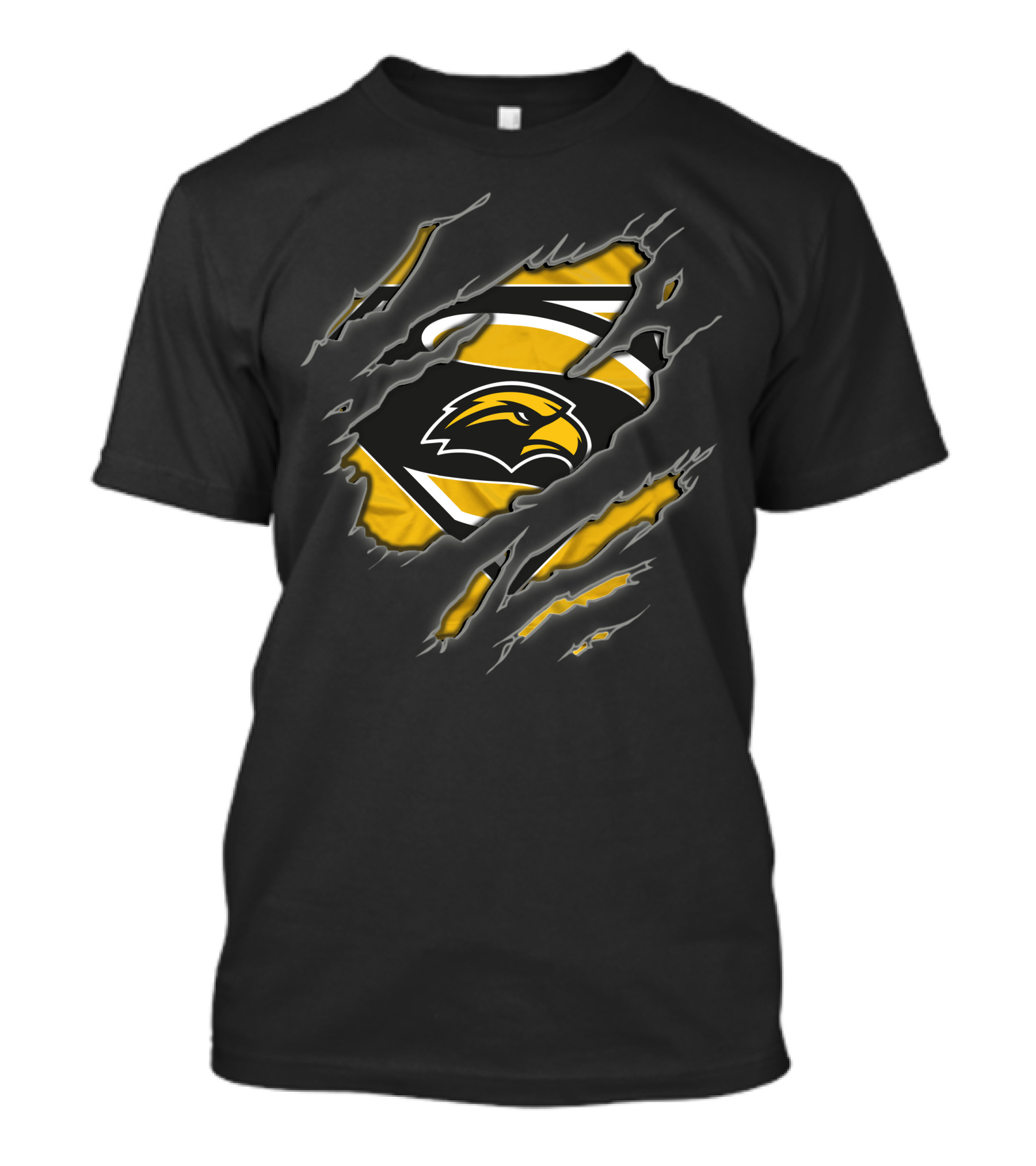 Southern Mississippi Golden Eagles Superman Symbol Torn Reveal T-Shirt