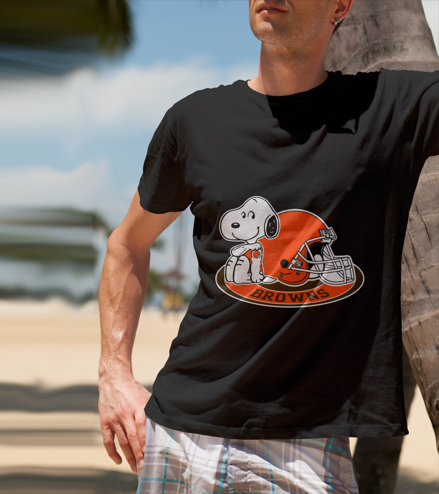 Snoopy Cleveland Browns Helmet Browns T-Shirt