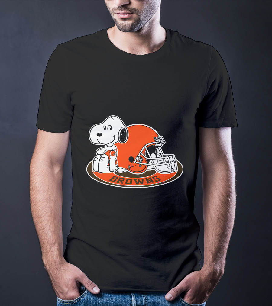 Snoopy Cleveland Browns Helmet Browns T-Shirt